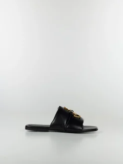 JW ANDERSON Sandali<SANDALO ANCHOR LOGO SLIDE Multicolor, Nero