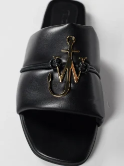 JW ANDERSON Sandali<SANDALO ANCHOR LOGO SLIDE Multicolor, Nero
