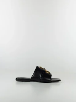 JW ANDERSON Sandali<SANDALO ANCHOR LOGO SLIDE Multicolor, Nero