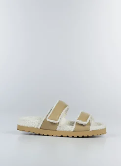 GIA BORGHINI Sandali<SANDALO DOUBLE STRAP PLATFORM Beige, Bianco