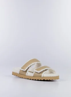 GIA BORGHINI Sandali<SANDALO DOUBLE STRAP PLATFORM Beige, Bianco