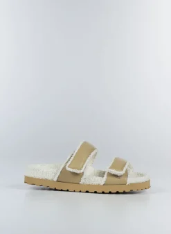 GIA BORGHINI Sandali<SANDALO DOUBLE STRAP PLATFORM Beige, Bianco