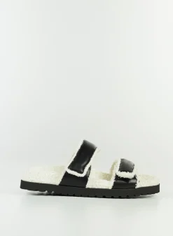 GIA BORGHINI Sandali<SANDALO DOUBLE STRAP PLATFORM Bianco, Nero