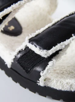 GIA BORGHINI Sandali<SANDALO DOUBLE STRAP PLATFORM Bianco, Nero