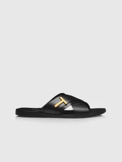 TOM FORD Sandali<SANDALO IN CUOIO PRESTON Nero