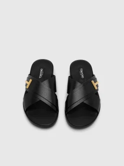 TOM FORD Sandali<SANDALO IN CUOIO PRESTON Nero