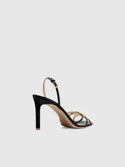 TOM FORD Scarpe Con Tacco<SANDALO PRINTED LIZARD Nero