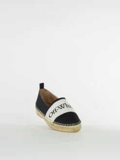 OFF-WHITE Scarpe Basse<SCAPRA ESPADRILLAS CON LOGO BOOKISH Beige, Bianco, Nero