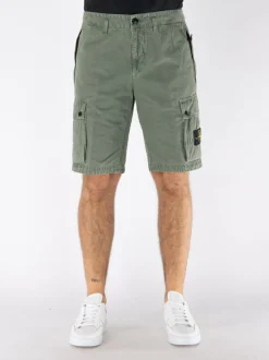 STONE ISLAND Shorts<SHORT CARGO GARMENT Verde