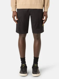STONE ISLAND Shorts<SHORT CARGO GARMENT Nero