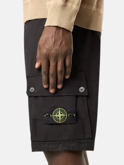 STONE ISLAND Shorts<SHORT CARGO GARMENT Nero