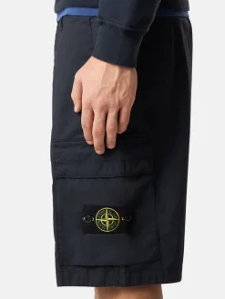 STONE ISLAND Shorts<SHORT CARGO STRETCH COTTON TELA PARACADUTE Blu, Giallo