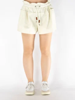 MONCLER Shorts<SHORT IN TWILL TECNICO Bianco