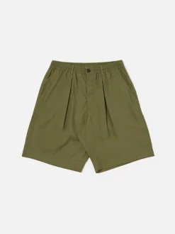 UNIVERSAL WORKS Shorts<SHORT SPORTIVO PLISSETTATO Verde