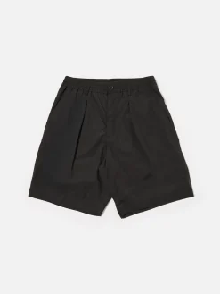 UNIVERSAL WORKS Shorts<SHORT SPORTIVO PLISSETTATO Nero