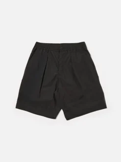 UNIVERSAL WORKS Shorts<SHORT SPORTIVO PLISSETTATO Nero