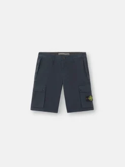 STONE ISLAND Shorts<SHORTS CARGO ORGANIC COTTON FLEECE Blu