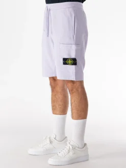 STONE ISLAND Shorts<SHORTS CARGO ORGANIC COTTON FLEECE Bianco