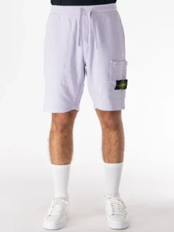 STONE ISLAND Shorts<SHORTS CARGO ORGANIC COTTON FLEECE Bianco