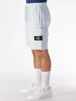 STONE ISLAND Shorts<SHORTS CARGO ORGANIC COTTON FLEECE Bianco