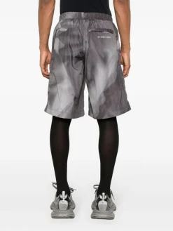44 LABEL GROUP Shorts<SHORTS CRINKLE DRAWSTRING Bianco, Grigio