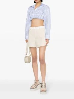 STELLA MCCARTNEY Shorts<SHORTS DENIM ECRU Beige