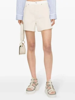 STELLA MCCARTNEY Shorts<SHORTS DENIM ECRU Beige