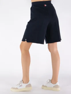 THOM BROWNE Shorts<SHORTS HIGH WAISTED IN WOOL MILANO Nero