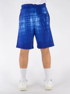 MARCELO BURLON Shorts<SHORTS OVERSIZE AOP SOUNDWAVES Bianco, Blu