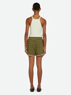 WALES BONNER Shorts<SHORTS POWER Marrone, Verde