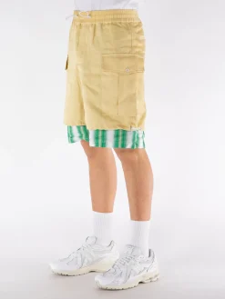 WALES BONNER Shorts<SHORTS ROAM CARGO Giallo, Verde