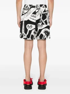 RHUDE Shorts<SHORTS STRADA SILK Bianco, Nero