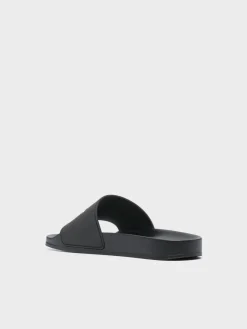 PALM ANGELS Sandali<SLIDES DA PISCINA CON LOGO Nero