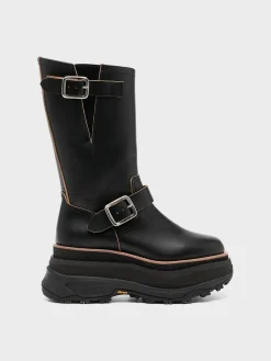 SACAI Stivali<STIVALE ALTO ENGINEER Nero