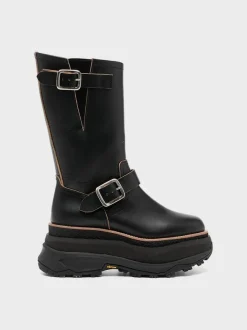 SACAI Stivali<STIVALE ALTO ENGINEER Nero