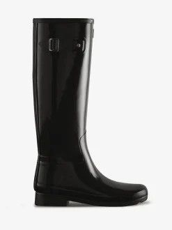HUNTER Stivali<STIVALE ALTO REFINED GLOSS Nero