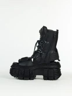 VETEMENTS Stivali|Stivali<STIVALE CHUNKY IN PELLE UNISEX Nero