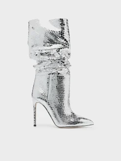 PARIS TEXAS Scarpe Con Tacco<STIVALE CON TACCO STILETTO SLOUCHY BOOT Grigio