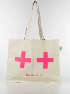 SUSI HUB MERCH Borse|Borse A Spalla<TOTE BAG CANVAS FUCHSIA SIGN Bianco, Fuxia