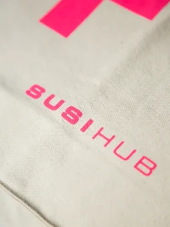 SUSI HUB MERCH Borse|Borse A Spalla<TOTE BAG CANVAS FUCHSIA SIGN Bianco, Fuxia