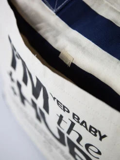 SUSI HUB MERCH Borse|Borse A Spalla<TOTE BAG CANVAS STRIPES Bianco, Blu, Nero