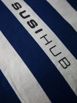 SUSI HUB MERCH Borse|Borse A Spalla<TOTE BAG CANVAS STRIPES Bianco, Blu, Nero