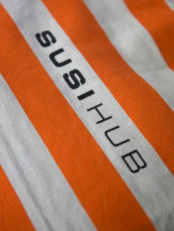 SUSI HUB MERCH Borse|Borse A Spalla<TOTE BAG CANVAS STRIPES Arancione, Bianco, Nero