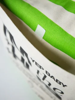 SUSI HUB MERCH Borse|Borse A Spalla<TOTE BAG CANVAS STRIPES Bianco, Nero, Verde
