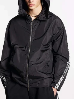 DSQUARED Giacche<TRACKSUIT BOMBER Bianco, Nero
