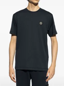 STONE ISLAND T-Shirt<T-SHIRT 60/2 COTTON JERSEY Nero