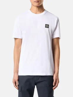 STONE ISLAND T-Shirt<T-SHIRT 60/2 COTTON JERSEY Bianco