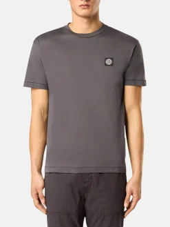 STONE ISLAND T-Shirt<T-SHIRT 60/2 COTTON JERSEY Grigio