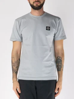 STONE ISLAND T-Shirt<T-SHIRT 60/2 COTTON JERSEY Bianco, Grigio, Nero