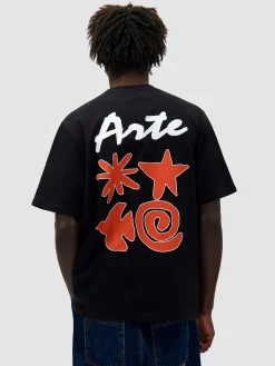 ARTE T-Shirt<T-SHIRT 4 ELEMENTS PRINT Bianco, Nero